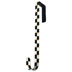 Black and white checker wreath hanger