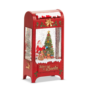Santa with tree in water mailbox