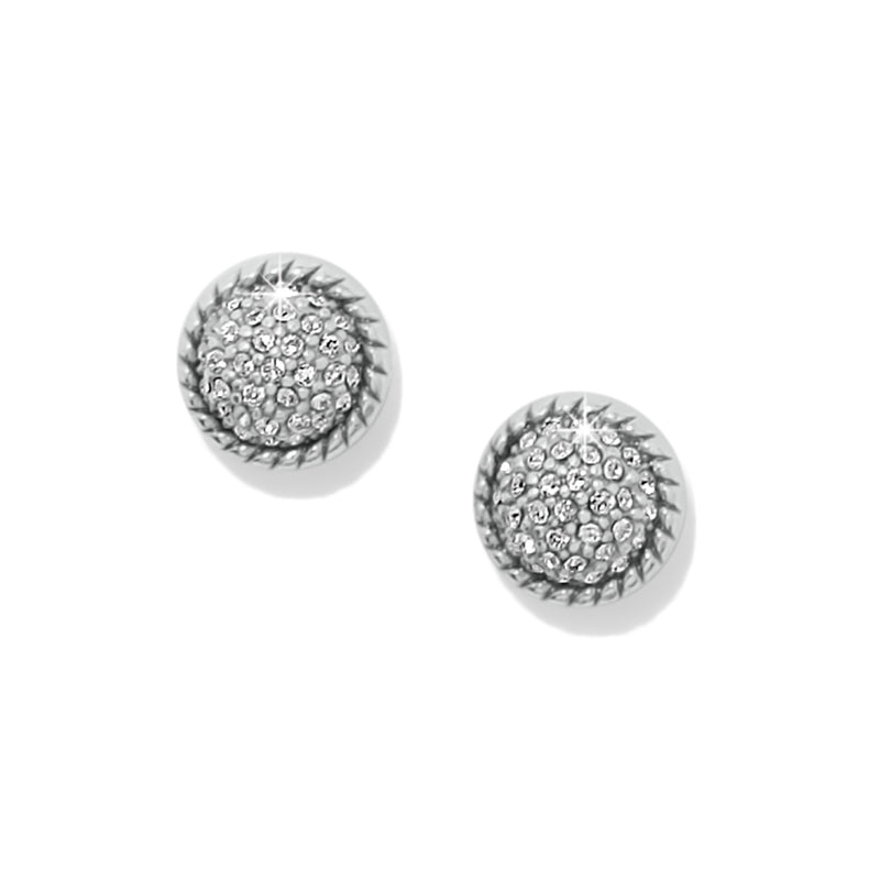 Illumina celeste dome silver post studs
