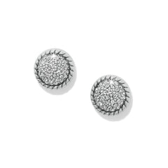 Illumina celeste dome silver post studs