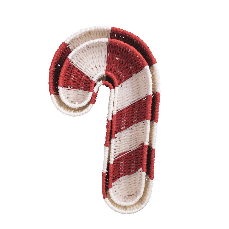 Candy cane basket- set of 2