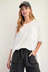 Loose fitting knit top