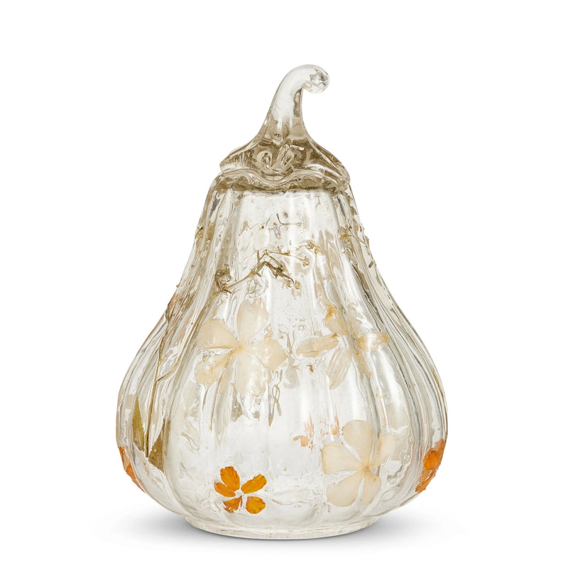 8” glass pumpkin