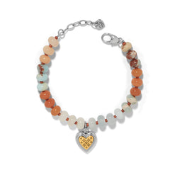 Mosaic two tone heart bracelet