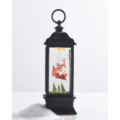 11” santa flying animated water lantern