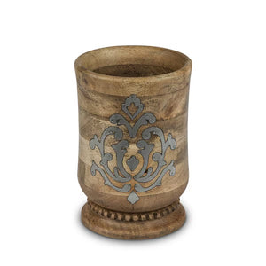 Heritage inlay utensil holder