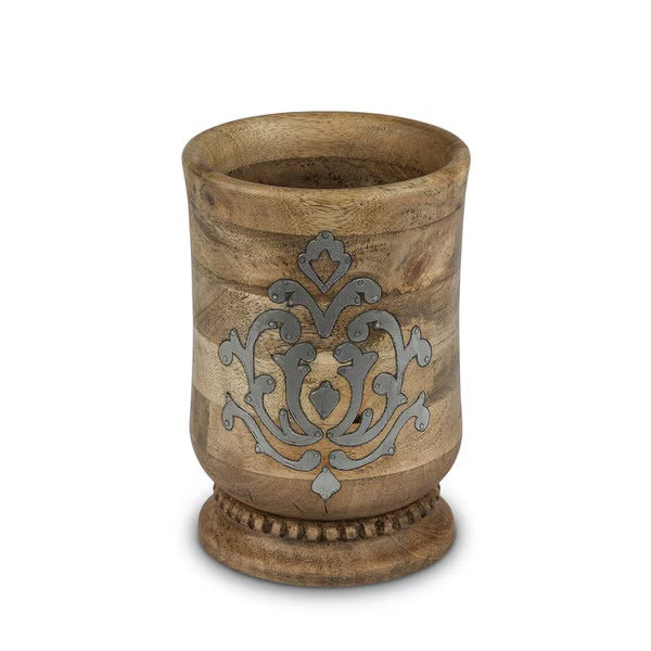 Heritage inlay utensil holder