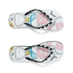 Jewels Black Flip flop- Brighton