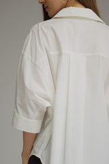 White collar top with Gold detail