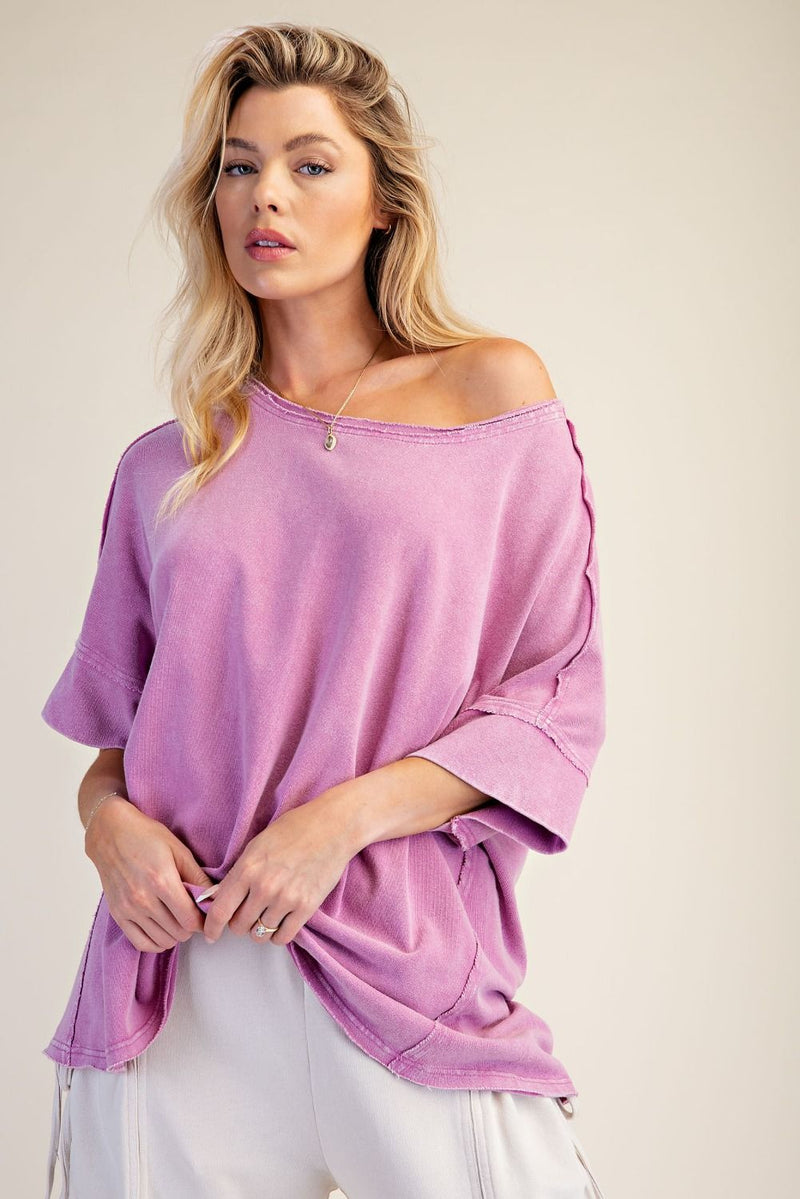 Short sleeve mineral washed tee