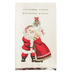Vintage print holiday towels