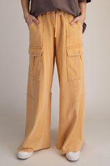 Mineral washed knit pant