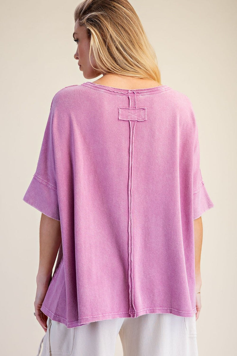 Short sleeve mineral washed tee