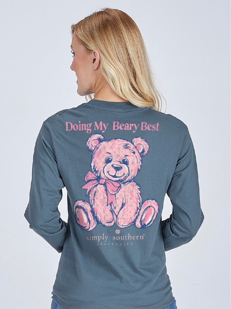 Doing my beary best LS tee