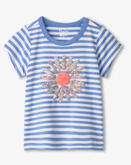 Cornflower blue daisy top