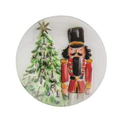 Glass nutcracker plate