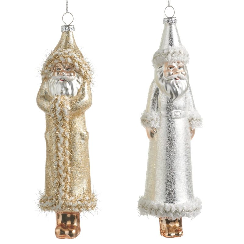 8” metallic Santa
