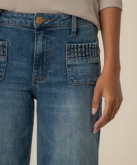 Maya High rise Wide leg pocket detail