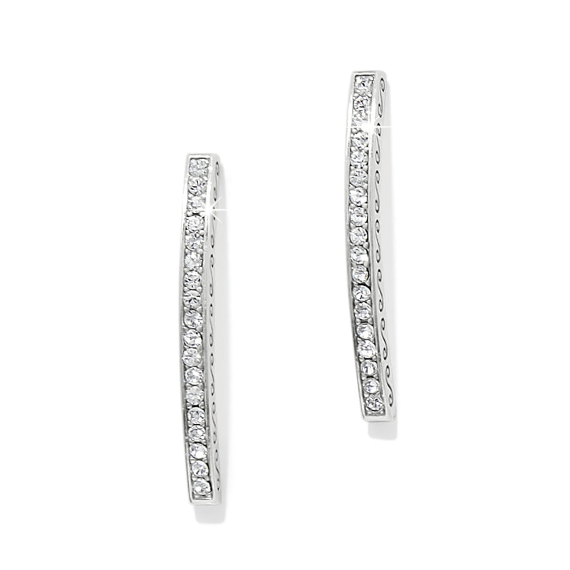 Meridian Geo Silver bar post earrings