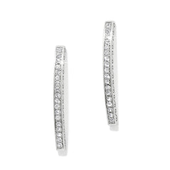 Meridian Geo Silver bar post earrings