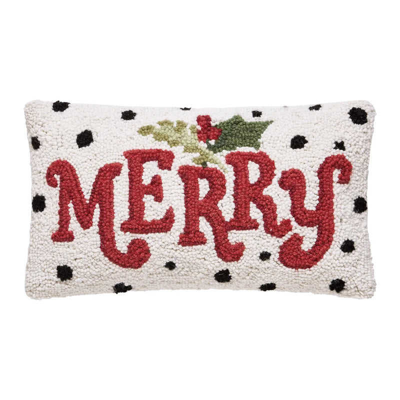 Polka Dot Merry hook pillow