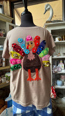 QOS rainbow turkey tee