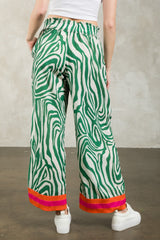Zebra print Wide leg pant
