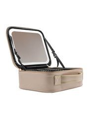 Leather Travel Case with light up mirror