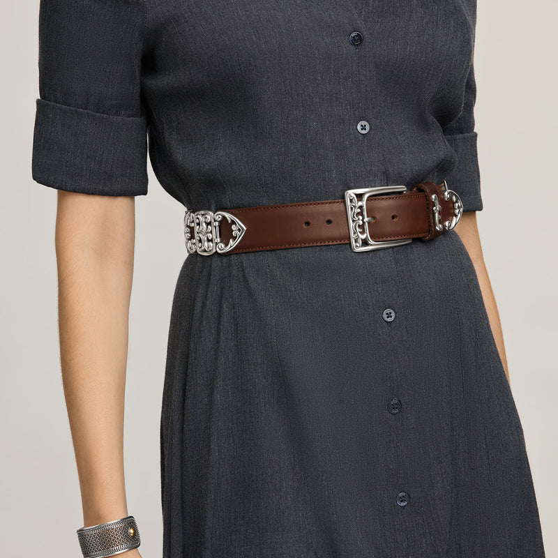 Antique silver belt