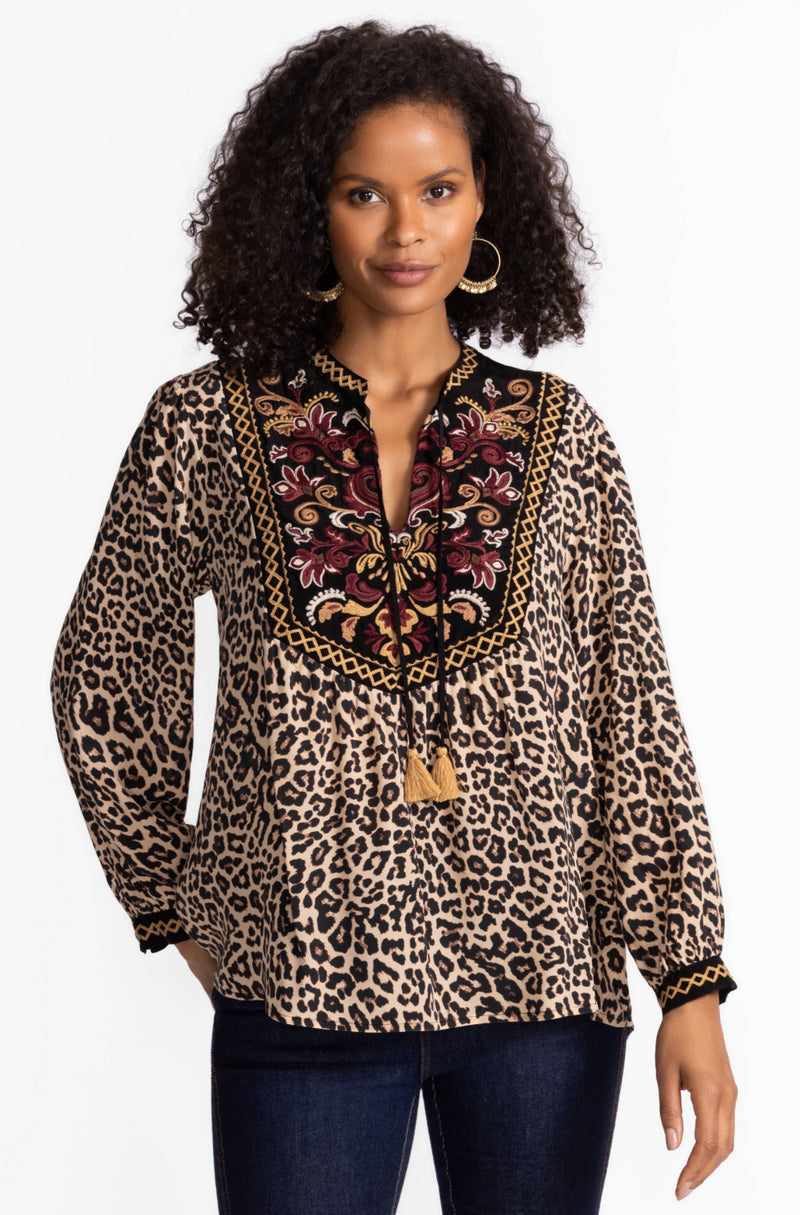 Deidre- Tassel yoke blouse