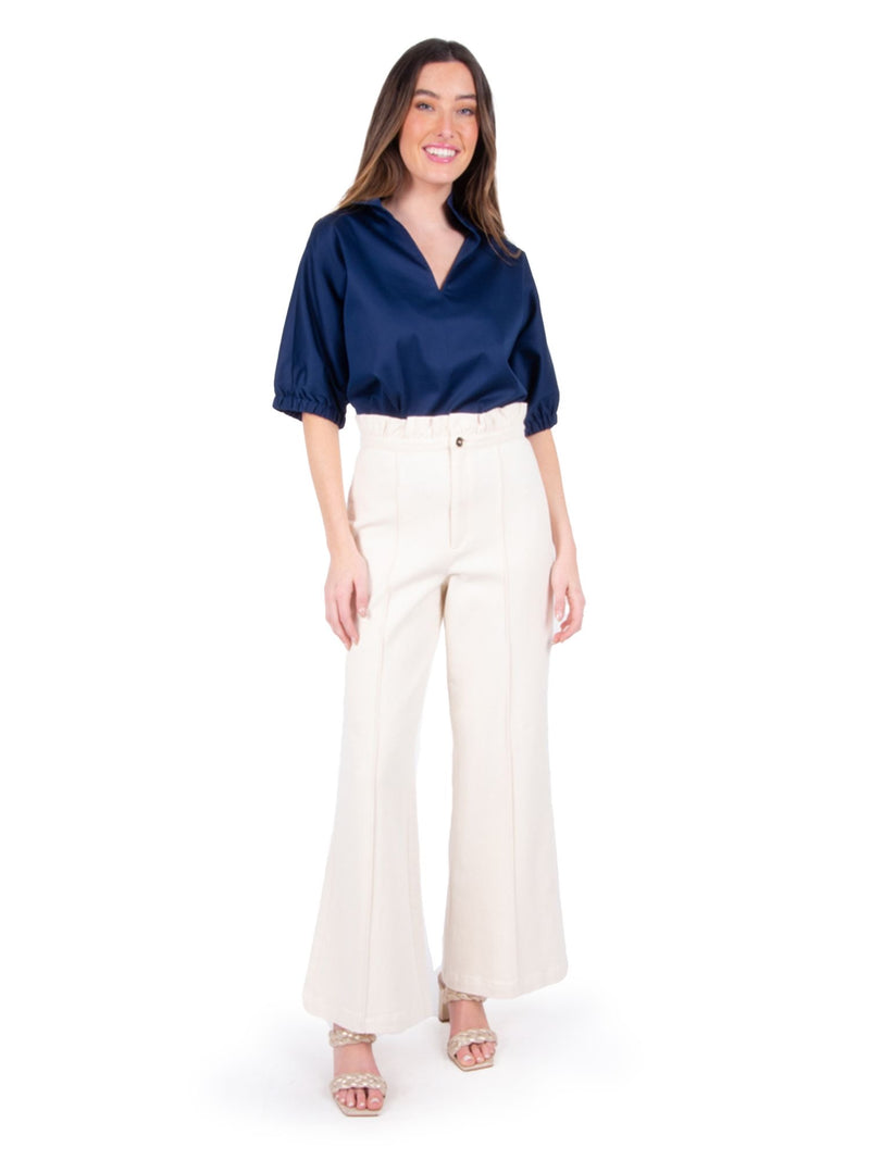 Ruffled Flares- Gardenia