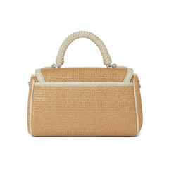 Tatum Straw flap satchel