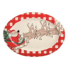 Christmas Santa sleigh platter