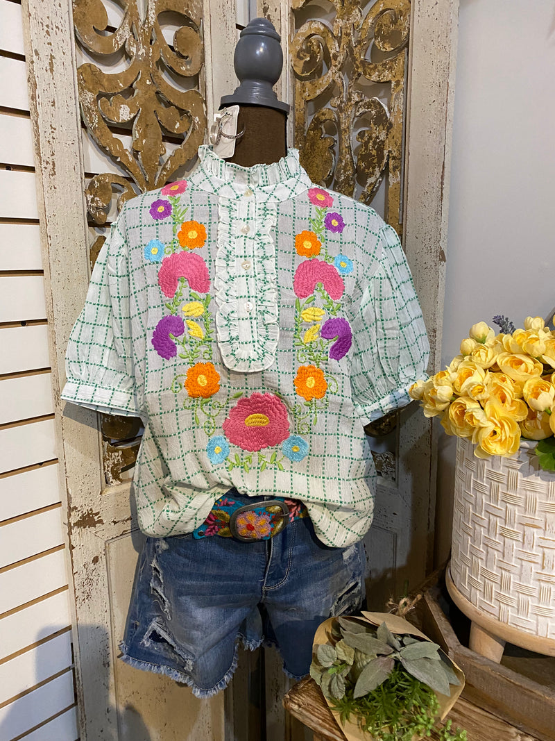 Josephina- Green Window Pane