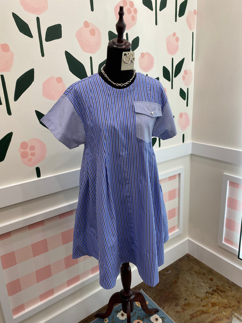 Tucked swing dress
