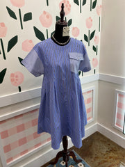 Tucked swing dress