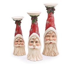 Santa head candle holder