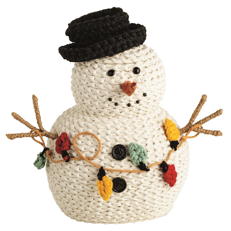 Snowman sitter with lights