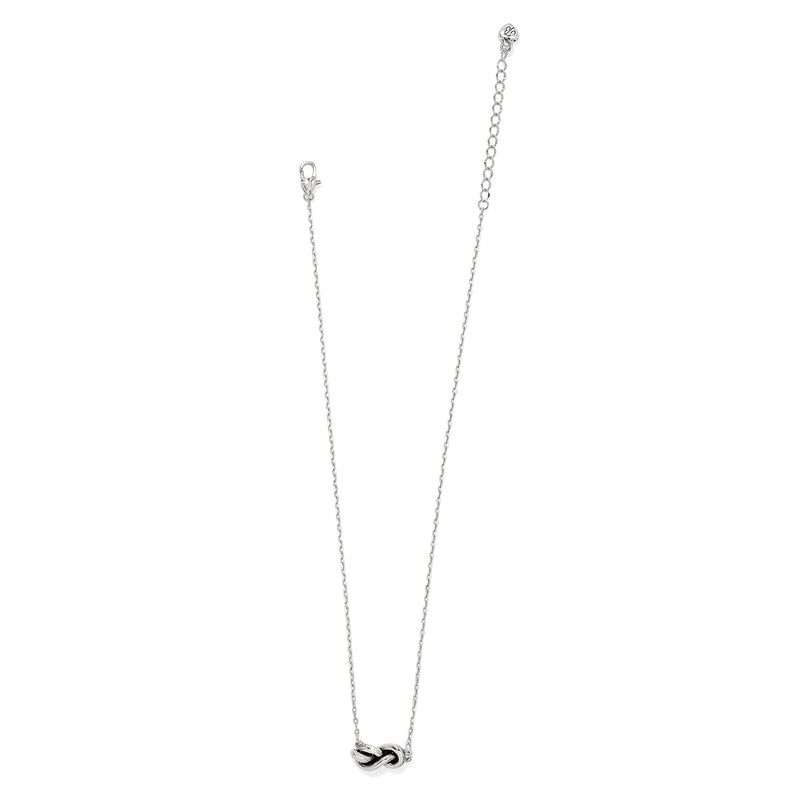 Interlok single knot silver necklace