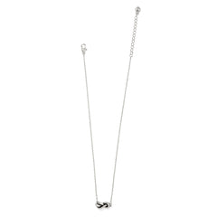 Interlok single knot silver necklace