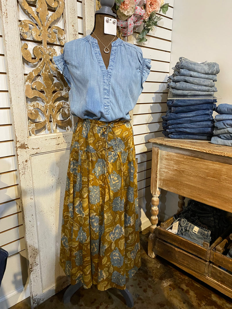 Hydrangea Button skirt