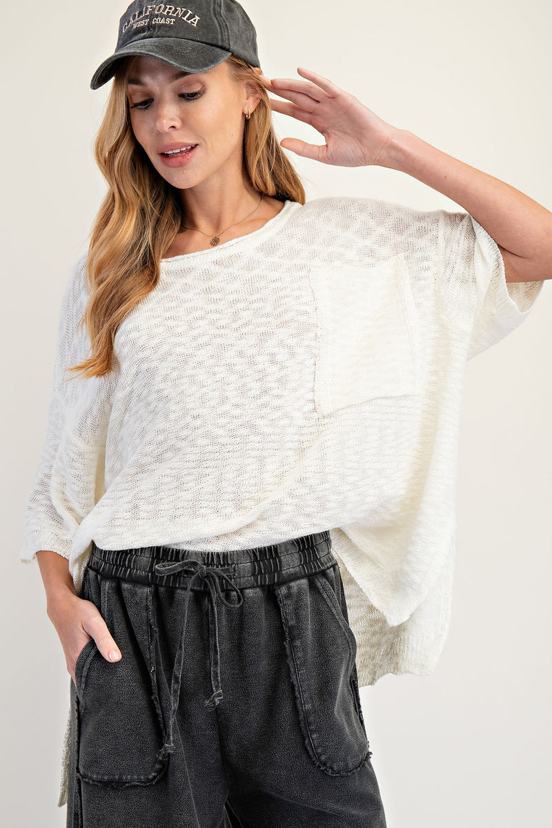 Loose fitting knit top