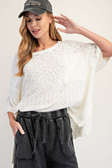 Loose fitting knit top