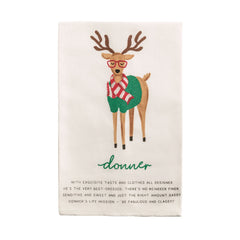 Santas reindeer kitchen towels