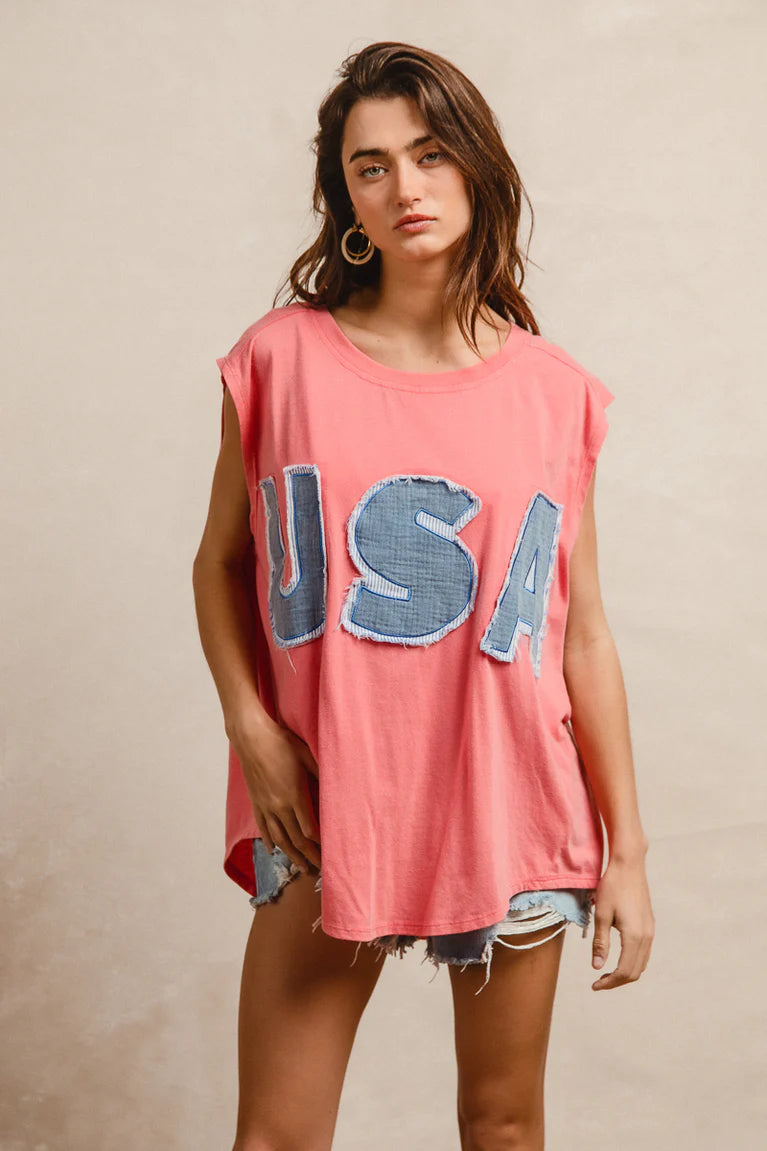 Washed Jersey with USA Patched Raw