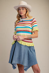 SS Multi striped colored top