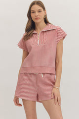 Red Gingham short set