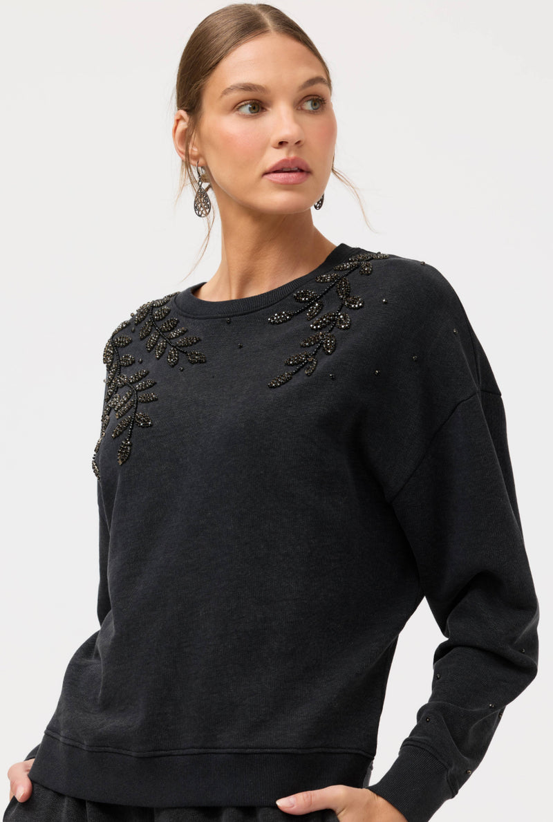 French Terry beaded sweatshirt