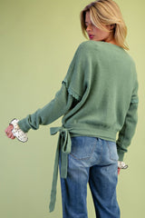 Knitted sweater wrap