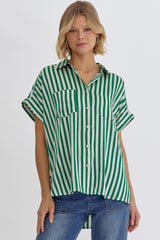 Candy Stripe Button Down Shirt